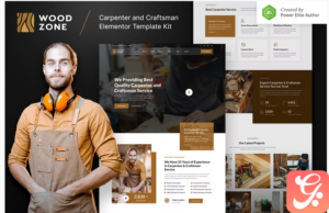 Woodzone – Carpenter & Craftsman Elementor Template Kit