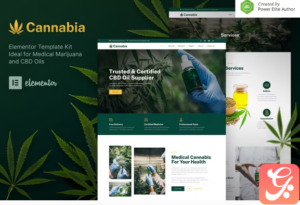 Cannabia – Medical Marijuana & CBD Oil Elementor Template Kit