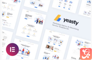 Yeasty | Marketing Agency & Advertising Service Elementor Template Kit