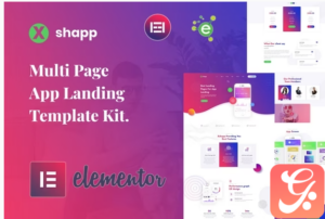 Xshapp - App Landing Elementor Template Kit