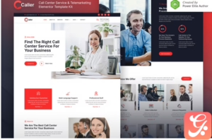 Callerr – Call Center Service & Telemarketing Elementor Template Kit