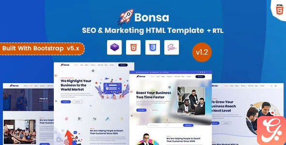 Bonsa - SEO & Marketing Company HTML Template