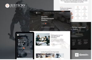 Justicio - Law Firm & Attorney Elementor Template Kit
