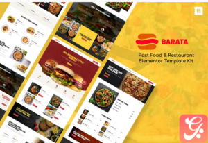 Barata - Fast Food & Burger Elementor Template Kit