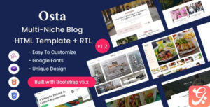 Osta - Multi-Purpose Blog HTML Template