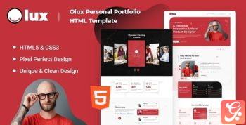 Olux – Creative Personal CV/Resume Portfolio HTML Template