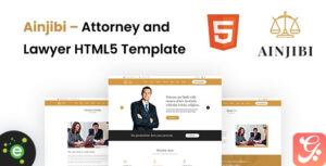 Ainjibi – Attorney and Lawyer HTML5 Template