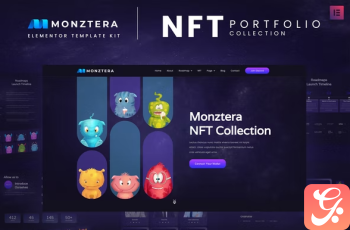 Monztera NFT Portfolio Elementor Template Kit