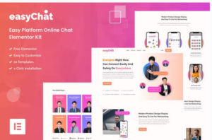 EasyChat Online App Startup Elementor Template Kit