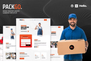PackGo Moving Transport Logistics Elementor Template Kit