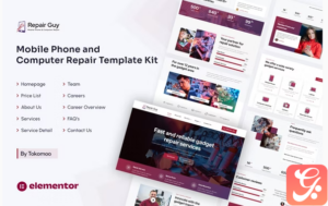 Repair Guy Mobile Phone Computer Repair Elementor Template Kit