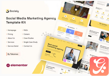 Socialy Social Media Marketing Agency Elementor Template Kit