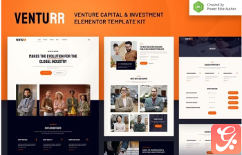 Venturr – Venture Capital Investment Elementor Template Kit