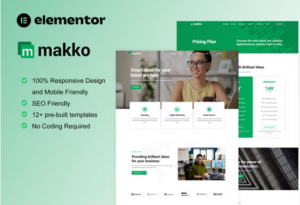 Makko Digital Agency Elementor Pro Ful Site Template Kit