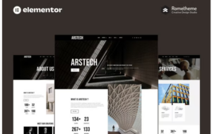 vArstech Architecture Elementor Pro Full Site Template Kit