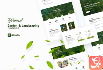 Naturel Garden Landscaping Elementor Template Kit
