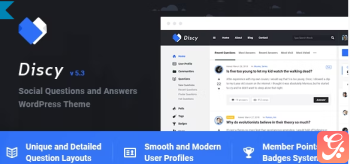 Discy – Social Questions and Answers WordPress Theme