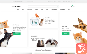 Pet House – Pet Shop eCommerce Modern OpenCart Template