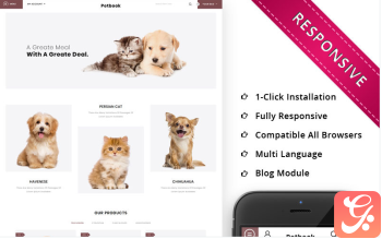 Petbook – Animal Shop Responsive OpenCart Template