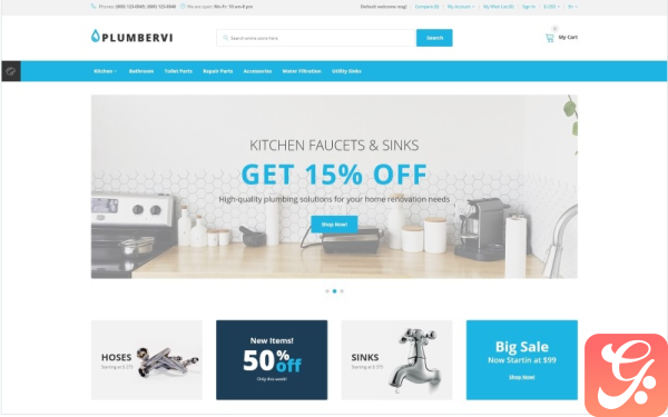 Plumbervi Store – Plumbing Supplies Shop OpenCart Template