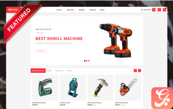 Proto Autoparts and Tools Store OpenCart Template