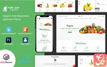 PureLeaf – Grocery Shopping Mall OpenCart Template