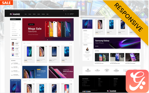 Roaming – Online Mobile Store OpenCart Template