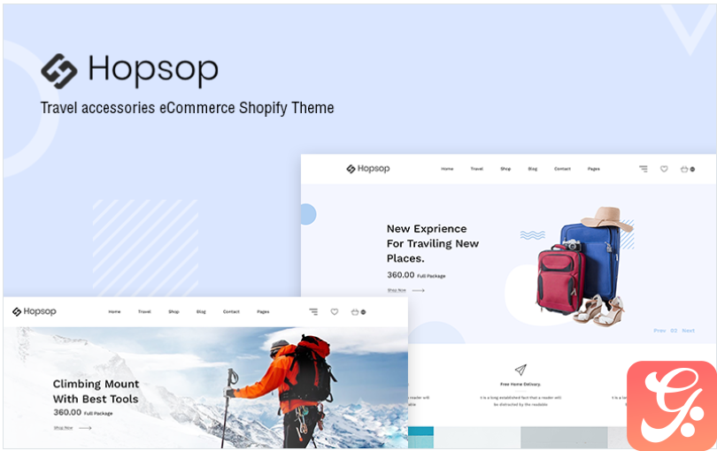 Hopsop - Travel Accessories Shopify Theme