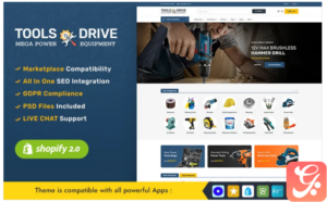 Tools Drive & Equipment Store - A Powerful Shopify Responsive Theme