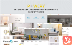 Powery - Interior Decor & Lights Responsive Shopify Theme