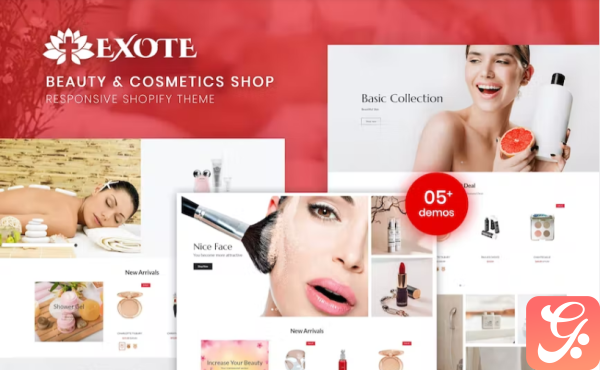 Exote Beauty Cosmetics Shopify Theme