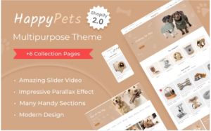 Happy Pets - Animals Store Responsive Multipurpose Shopify Theme