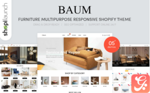 Baum - Furniture Multipurpose Responsive Shopify Theme