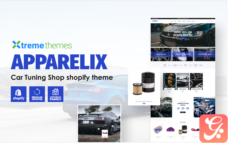 Apparelix Car Tuning Shop Shopify Theme