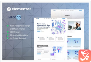 Infosco - Data Science & Analytic Service Elementor Template Kit