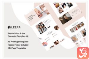 Lezar Beauty Salon & Spa Elementor Template Kit