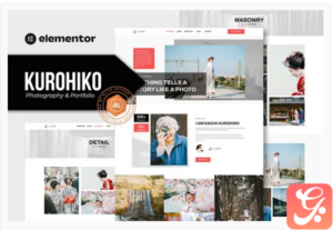 Kurohiko - Photography & Portfolio Elementor Template Kit