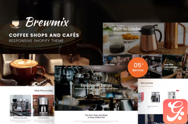 Brewmix Coffee Shops and Cafes Shopify Theme