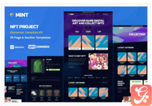 Mint - NFT Projects & Portfolio WooCommerce Elementor Template Kit