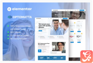 Optomatta - Optician & Optical Store Elementor Pro Template Kit