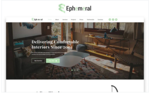 Ephemeral - Interior Design Agency HTML Landing Page Template