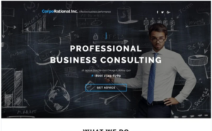 CorpoRational - Business Consulting with Built-In Novi Builder Landing Page Template