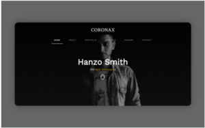 Coronax - Personal Portfolio Landing Page Template