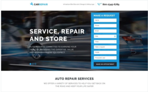 Car Repair Responsive Landing Page Template