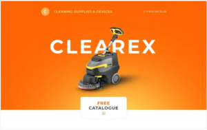 Clearex - Cleaning Supplies & Devices with Novi Builder Landing Page Template