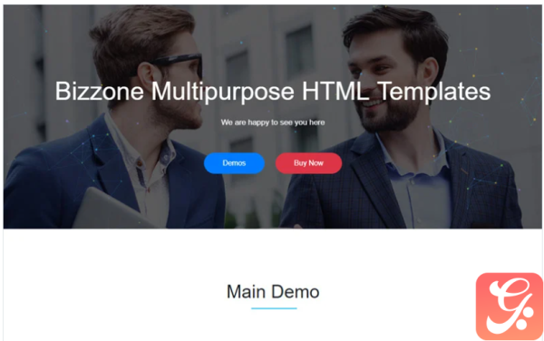 Bizzone - Multipurpose Business HTML5 Landing Tempalte Landing Page Template