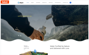 Aqua - Water Clean HTML Bootstrap Landing Page Template
