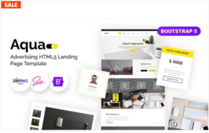 Aqua - Advertising HTML5 Landing Page Template