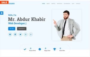 Al-Khabir - Creative Portfolio CV/Resume Landing Page Template