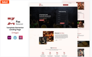 ZFox Restaurant - Food Business Ready to Use Elementor Template(m)